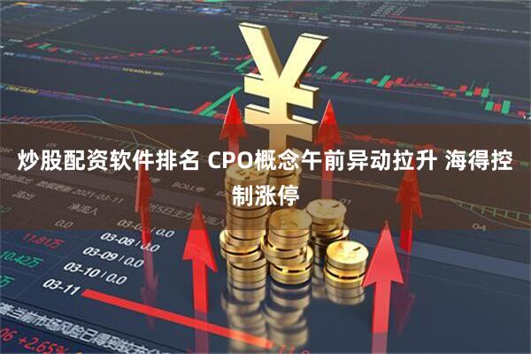 炒股配资软件排名 CPO概念午前异动拉升 海得控制涨停