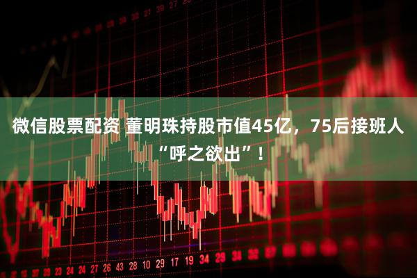 微信股票配资 董明珠持股市值45亿，75后接班人“呼之欲出”！